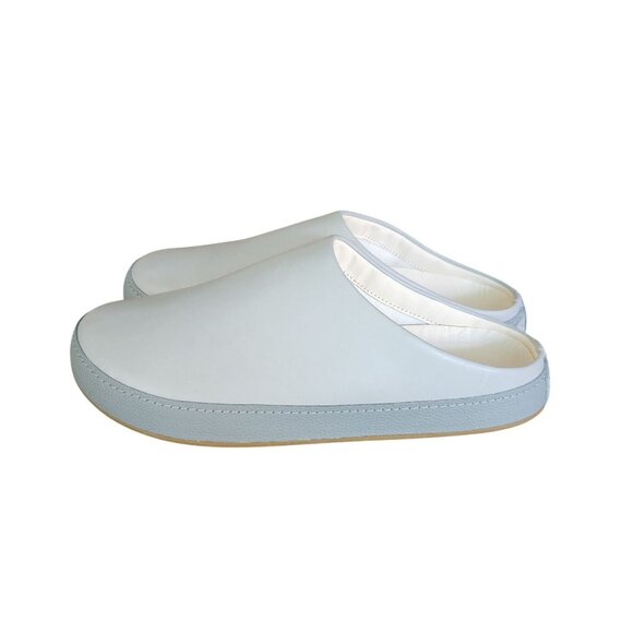 OluKai Hamani Blue Storm Gray Leather Mule Mens Size 11 - Picture 2 of 13